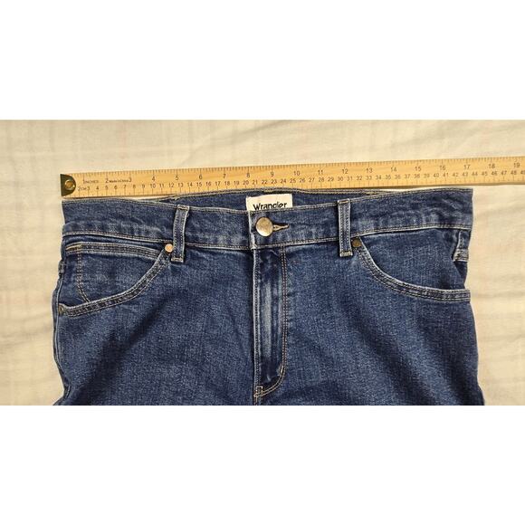Wrangler Mens Larston Jeans Slim Tapered Stretch Waist Embroidered 34 x 32 - Picture 5 of 8